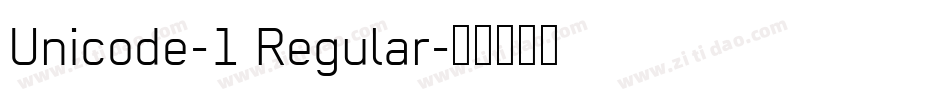 Unicode-1 Regular字体转换